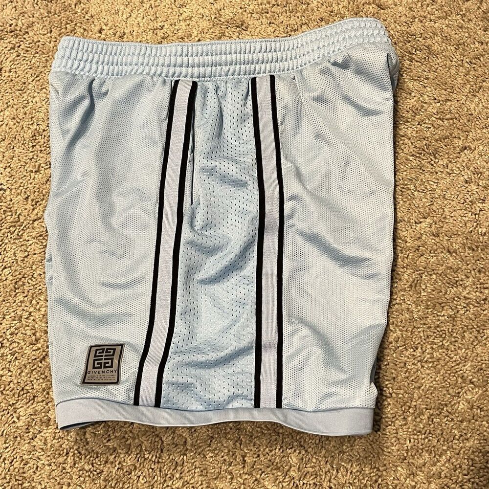 Givenchy Basketball Board Shorts Light Blue Men's Size Large